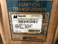 MAGNETEK 638-181 IGNITION TRANSFORMER SINGLE SPARK 120V PRI 6000V SEC