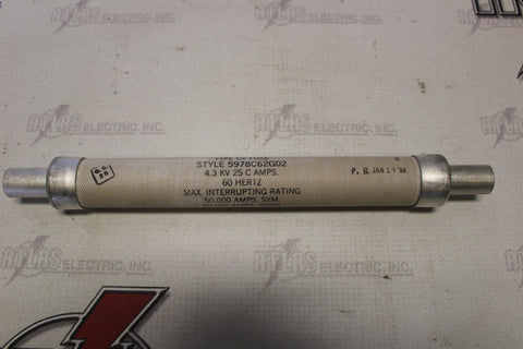 Westinghouse 25C 4.3 KV Fuse 5978C62G02