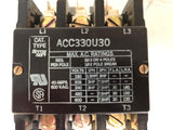 ARROW HART ACC330UM30 MAGNETIC CONTACTOR 3 POLE 30 AMP 208-240VAC COIL