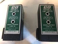 LOT GO SWITCHES PROXIMITY LIMIT SWITCH CONSISTING OF 2 MODEL 62-100-A AND 1 MODEL 43-300-X MISSING ELECTRICAL COVERS