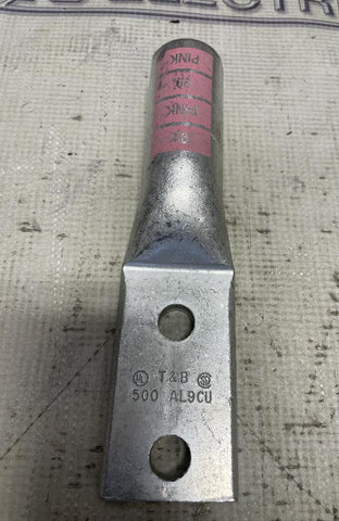 Thomas and Betts 60273 500MCM AL9CU Two Hole Crimp On Lug 99 Pink