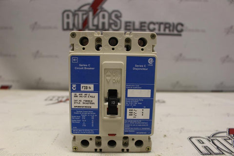 Cutler Hammer FDB3010 Molded Case Circuit Breaker 10 Amp 600 Volt