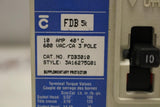 Cutler Hammer FDB3010 Molded Case Circuit Breaker 10 Amp 600 Volt