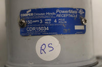 CROUSE HINDS CDR15034RS 3P4W 150AMP 600VAC POWERMATE RECEPTACLE REVERSE SERVICE