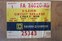 FA24020AB I-LineMolded Case Circuit Breaker 20 Amp 480 Volt